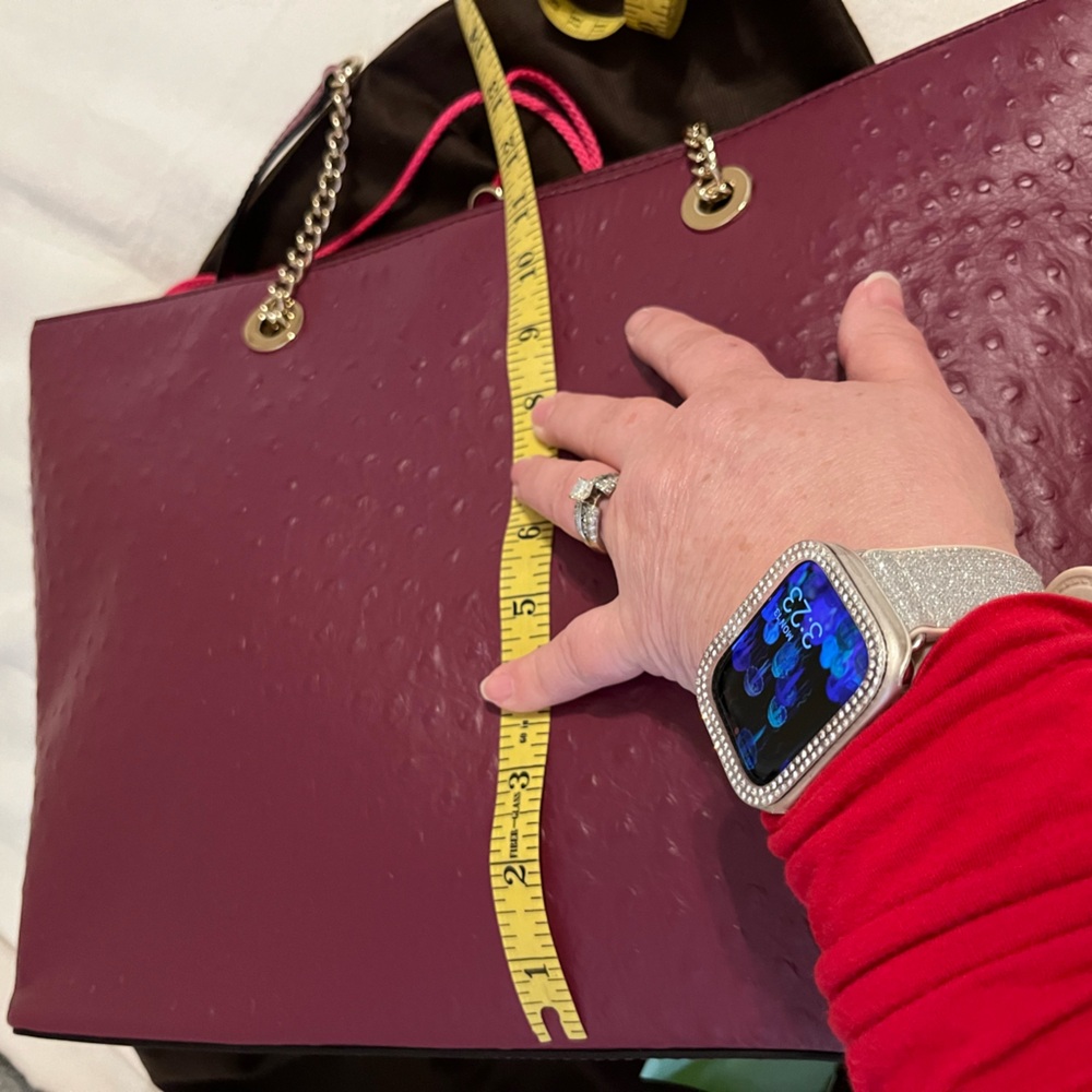 KATE SPADE ♠️ HALSEY A LA VITA OSTRICH IN RIOJA NWOT - Picture 12 of 16